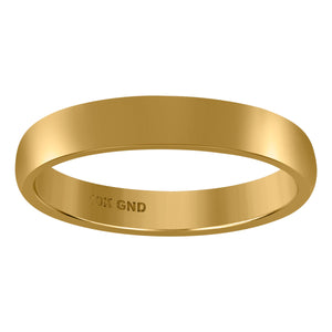 10Kt Yellow Gold Unisex 4mm Hollow Comfort-Fit Wedding Band Ring Size 5