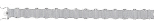 925 Sterling Silver Unisex Micropave Cubic Zirconia Link Bracelet