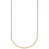 10kt Yellow Gold Mens Hollow Rope Bracelet 2mm 9"