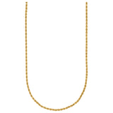 10kt Yellow Gold Unisex Hollow Rope Chain 2.5mm 28"