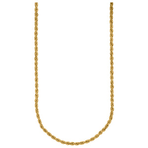 10kt Yellow Gold Unisex Hollow Rope Chain 3mm 16"