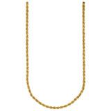 10kt Yellow Gold Unisex Hollow Rope Chain 3mm 16"