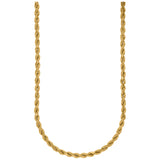 10kt Yellow Gold Unisex Hollow Rope Chain 5mm 26"