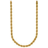 10kt Yellow Gold Unisex Hollow Rope Chain 6mm 30"