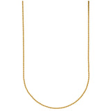 10kt Yellow Gold Unisex Solid Rope Chain 1mm 16"