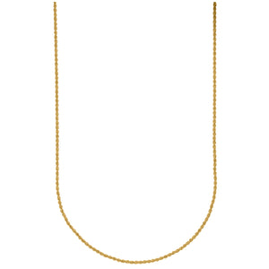 10kt Yellow Gold Unisex Solid Rope Chain 1.5mm 16"