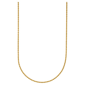 10kt Yellow Gold Unisex Solid Rope Chain 2mm 16"
