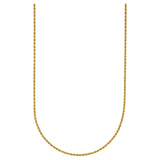 10kt Yellow Gold Unisex Solid Rope Chain 2mm 28"
