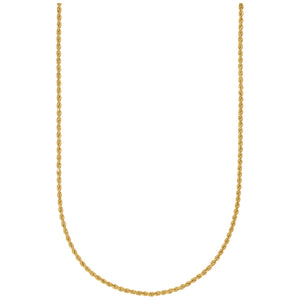 10kt Yellow Gold Unisex Solid Rope Chain 2.5mm 16"
