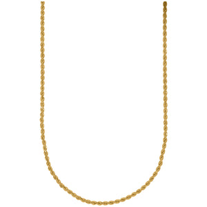 10kt Yellow Gold Unisex Solid Rope Chain 3mm 16"