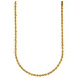 10kt Yellow Gold Unisex Solid Rope Chain 4mm 18"