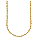 10kt Yellow Gold Unisex Solid Rope Chain 5mm 30"