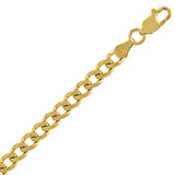 10kt Yellow Gold Mens Solid Cuban Bracelet 5.6mm 9 Inches