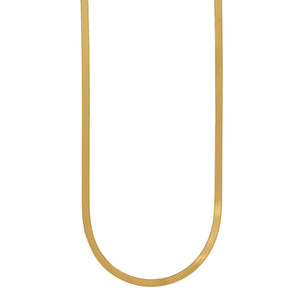 10kt Yellow Gold Unisex Herringbone Chain 3mm 16 Inches