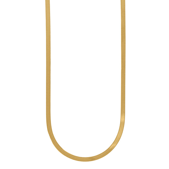 10kt Yellow Gold Unisex Herringbone Chain 3mm 16 Inches