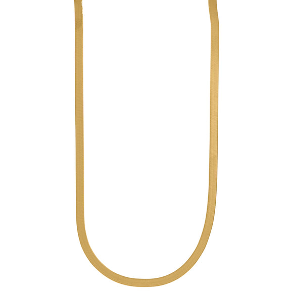 10kt Yellow Gold Unisex Herringbone Chain 4mm 16 Inches