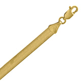 10kt Yellow Gold Mens Herringbone Bracelet 5mm 7 Inches