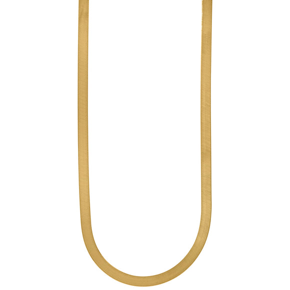 10kt Yellow Gold Unisex Herringbone Chain 5mm 16 Inches