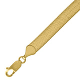 10kt Yellow Gold Mens Herringbone Bracelet 6mm 9 Inches