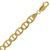 10kt Yellow Gold Mens Solid Mariner Bracelet 7.5mm 9 inches