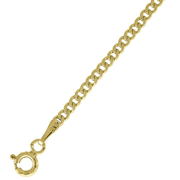 10kt Two-tone Gold Unisex Solid Mariner Pave Chain 1.4mm 16 inches