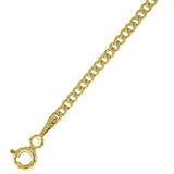 10kt Two-tone Gold Unisex Solid Mariner Pave Chain 1.4mm 16 inches