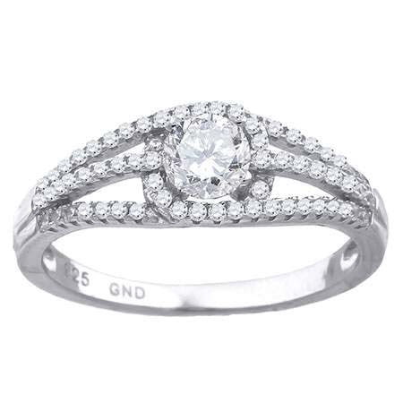 925 Sterling Silver Womens Cubic-Zirconia Fashion Engagement Ring Size 8