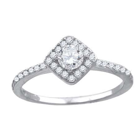 925 Sterling Silver Womens Cubic-Zirconia Square Face Fashion Ring Size 6