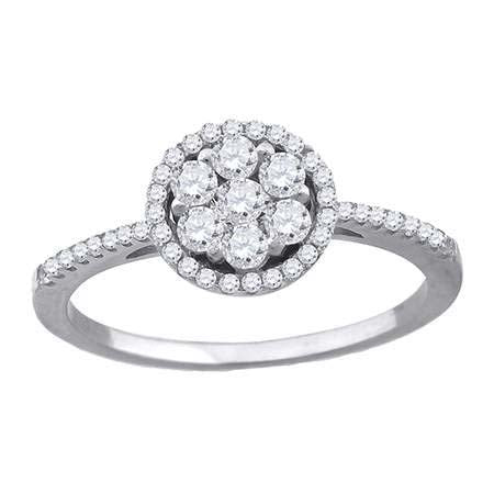 925 Sterling Silver Womens Cubic-Zirconia Floral Fashion Ring Size 6