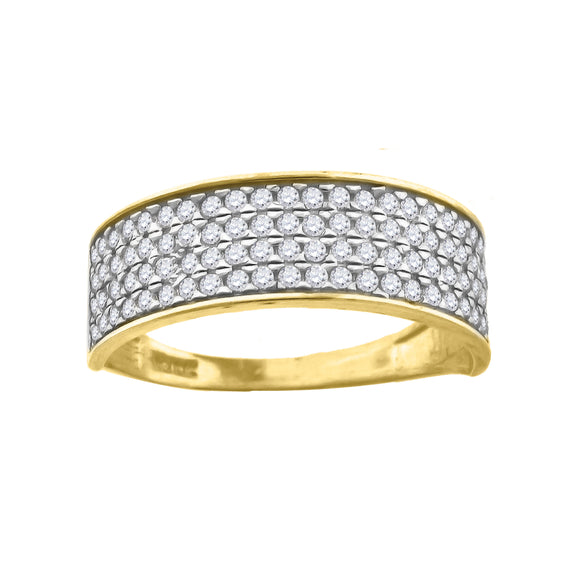 10kt Two-tone Gold Womens Cubic Zirconia Engagement Ring