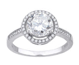 925 Sterling Silver Womens Cubic Zirconia Engagement Ring Size 7