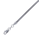 10kt White Gold Unisex Hollow Franco Chain 2mm 30 Inches