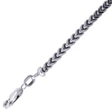 10kt White Gold Unisex Hollow Franco Chain 4mm 30 Inches