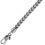 10kt White Gold Unisex Hollow Franco Chain 5mm 26 Inches