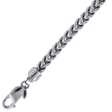 10kt White Gold Unisex Hollow Franco Chain 5mm 30 Inches