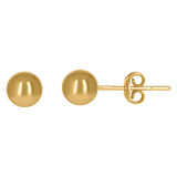 10kt Yellow Gold Mens Polished Finish Ball Stud Earring 5mm