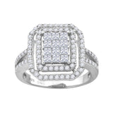 925 Sterling Silver Womens Princess Cut Cubic Zirconia Fashion Engagement Ring Size 6