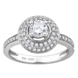 925 Sterling Silver Womens Cubic Zirconia Fashion Engagement Ring Size 6