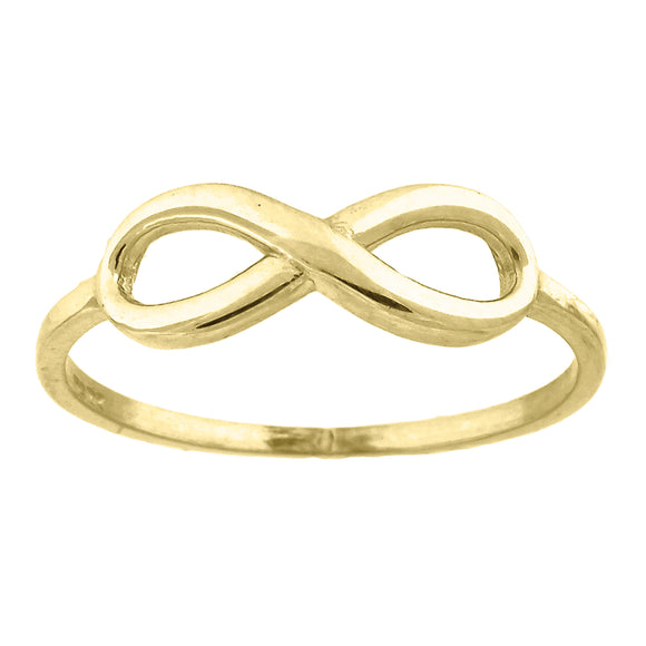 10kt Yellow Gold Womens Love Infinity Fashion Ring