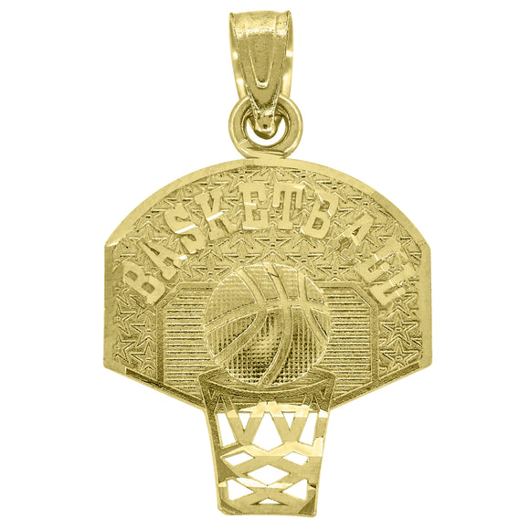 14kt Yellow Gold Unisex Police Badge Pendant Charm