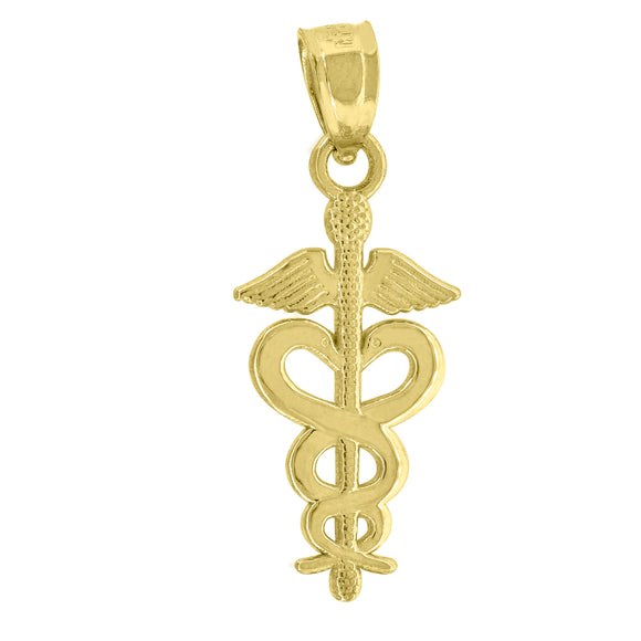 14kt Yellow Gold Womens RN Nurse Ht:22.8mm Pendant Charm