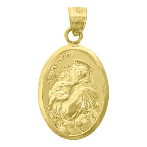 14kt Yellow Gold Womens Saint Anthony Religious Pendant Charm