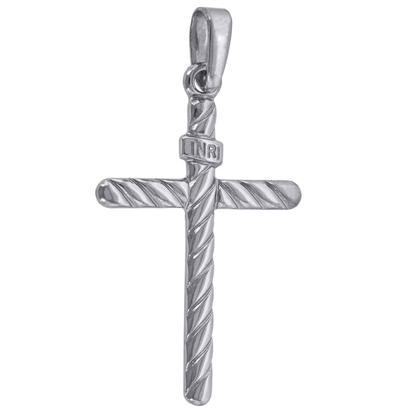 925 Sterling Silver Unisex Religious Inri Cross Charm Pendant