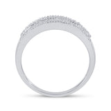 10kt White Gold Womens Round Diamond Band Ring 1/3 Cttw