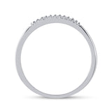 10kt White Gold Princess Diamond Bridal Wedding Ring Band Set 1/5 Cttw
