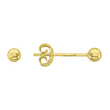 10kt Yellow Gold Mens Polished Finish Ball Stud Earring 3mm