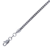 10kt White Gold Unisex Hollow Franco Chain 2mm 18 Inches