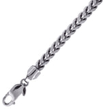 10kt White Gold Unisex Hollow Franco Chain 5mm 28 Inches
