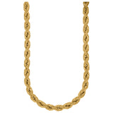 10kt Yellow Gold Unisex Hollow Rope Chain 8mm 30"