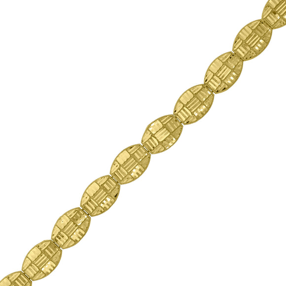 10kt Yellow Gold Womens Link Bracelet Size 8 Inches